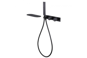 Смеситель для ванны Abber Rund черный матовый - 2