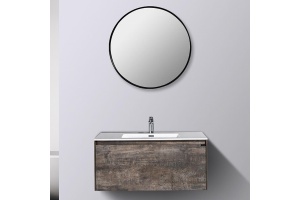 Тумба с раковиной Black&White Universell 80 темно-серая - 2