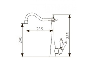 Смеситель для кухонной мойки  KAISER Vincent (31944) - 2