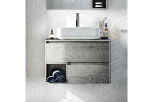 Тумба с раковиной STWORKI Карлстад 75 дуб рошелье, монте тиберио