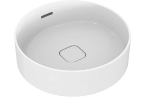 T296101 раковина на столешницу STRADA II Round Vessel без отв. под смес., с перелив. /45х45/(белый)