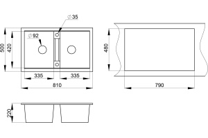 Мойка кухонная Granula GR-8101 черный - 2