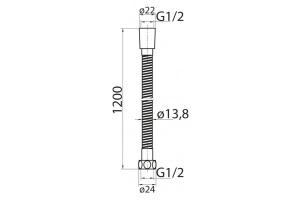 Душевой шланг Cezares Articoli vari (CZR-FMDC-120-03) - 3