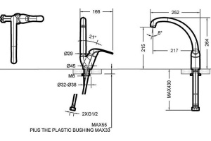 Смеситель Bravat Fit F7135188CP-1-RUS для кухонной мойки - 2