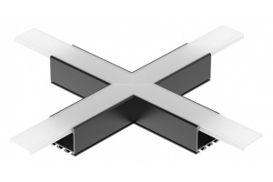 Коннектор X-образный Arlight PLS-Lock-H25-Х90 Black 031269