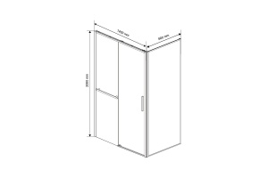 Душевой уголок Vincea Slim Soft 140х80 хром стекло прозрачное - 2