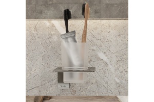 Подстаканник одинарный матовое стекло сплав металлов хром IDDIS Slide (SLISCG1i45) - 3