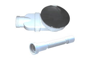 Сифон для ванны с гидрозатвором Vincea белый хром