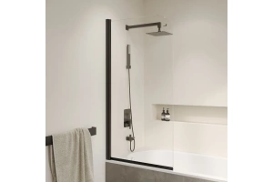 Шторка на ванну RGW Screens SC-109B 60x150 профиль черный стекло прозрачное - 3