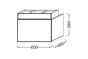 Тумба под раковину Jacob Delafon Terrace 48 см (EB1185-G1C) - 3
