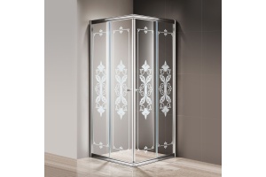 Душевой уголок Cezares Giubileo-A-2-80 стекло с узором, хром