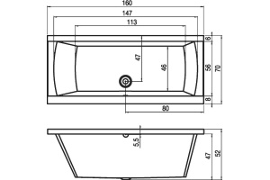 Акриловая ванна Riho Julia 160 - 2