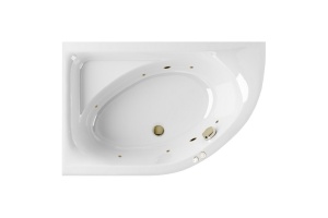 Ванна акриловая Excellent Aquaria Soft 170x110 L с гидромассажем белый - бронза