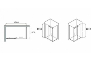 Душевой уголок RGW Tornado TO-44-1 170х100 профиль хром стекло прозрачное - 3