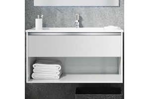 Тумба с раковиной Sanvit Контур 70 белый глянец