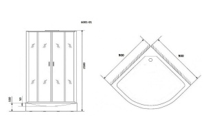 Душевая кабина Niagara Premium NG-6001-01 90х90х210 - 3