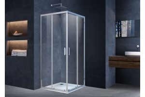 Душевой уголок Vincea Alpha 90x90 профиль хром стекло прозрачное - 2