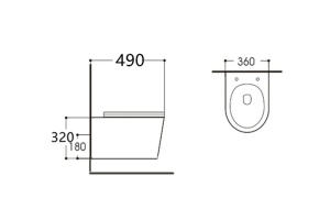 Унитаз подвесной Aquatek Вега 49 белый с сиденьем микролифт (AQ1904-00) - 2