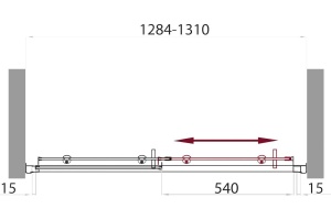 Душевая дверь в нишу BelBagno Uno-195 BF 1 130 C Cr - 3