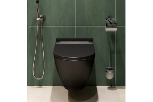 Комплект Унитаз подвесной STWORKI Rotenburg SWH52 безободковый +Инсталляция VitrA 800-2009 с белой кнопкой смыва - 3