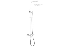 Душевая стойка Boheme Uno белый, хром (468-T-WCR)