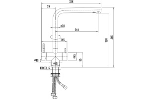 Смеситель Zorg Inox для кухонной мойки SZR-2020 BR/GRAFIT - 2
