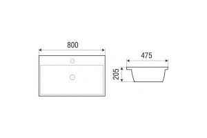 Раковина подвесная Weltwasser WW DEILBACH 7608-80 белый (10000004639) - 2