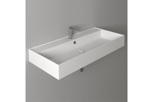 SIMAS AGILE Раковина подвесная 101х46 см, с переливом, с 1 отв под смеситель,цвет белый