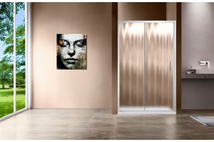 Душевая дверь в нишу Vincea Garda VDS-1G110CH 110 см, профиль хром, стекло шиншилла - 2