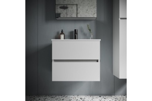 Тумба под раковину подвесная Sancos Urban 60 белая глянцевая - 2