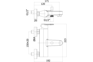Смеситель Paffoni Candy CA022CR для ванны - 2
