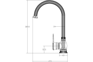 Смеситель Milacio Vitoria MC.505.SL для кухонной мойки - 2