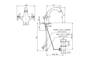 Смеситель для раковины Rav Slezak Morava хром (MK129.5) - 2