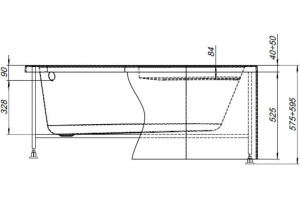 Каркас сварной для ванны 140*80 MIA L/R (246497) - 2