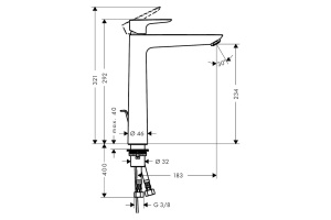 Смеситель Hansgrohe Talis E 71716000 для раковины - 3
