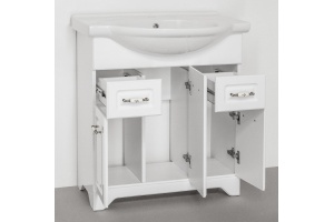 Тумба с раковиной Style Line Олеандр-2 75 Люкс, белая - 2