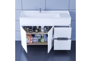 Тумба с раковиной напольная Санта Лондон 120 белый - 2