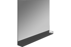 Зеркало STWORKI Нюборг 100 с полкой, черное, прямоугольное, большое, в стиле лофт - 2