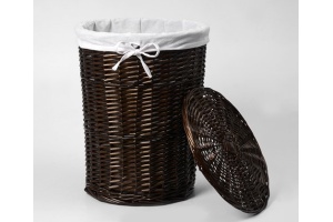 Корзина для белья Wasserkraft Elbe WB-740-M темно-коричневая, средняя - 2