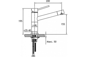 Смеситель для кухонной мойки Timo Saona antique (2303F antique) - 2