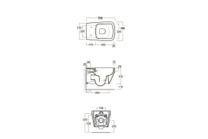 Унитаз подвесной Simas Baden Baden с крышкой белый - 3