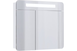 Зеркало-шкаф Onika Неаполь 80 с подсветкой, белый (208094)