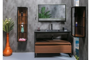 Тумба Armadi Art Loft 120 подвесная темное дерево - 3