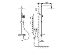 Душевая стойка Vincea Next хром - 3