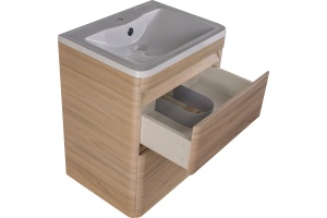 Тумба для комплекта Style Line Атлантика 60 Люкс Plus, напольная, ясень перламутр - 3