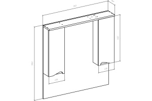 Зеркало-шкаф Bellezza Эйфория 100 черное, с подсветкой - 3