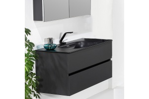 Тумба под раковину Armadi Art Vallessi 100 черный матовый
