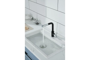 Смеситель для кухни Paulmark Kassel темно - серый матовый  - 3