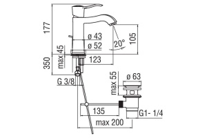 Смеситель Nobili Sofi для раковины SI98118/1CR - 3