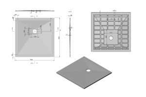 Поддон для душа Vincea 90х90 бежевый - 2
